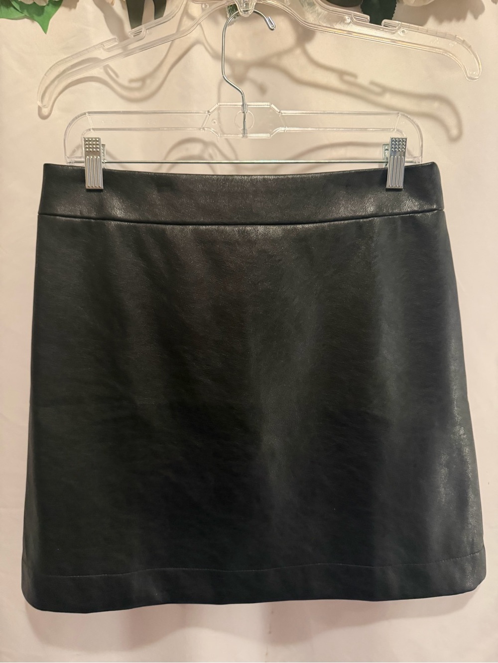 Classic Chocolate Brown Faux Leather Mini Skirt